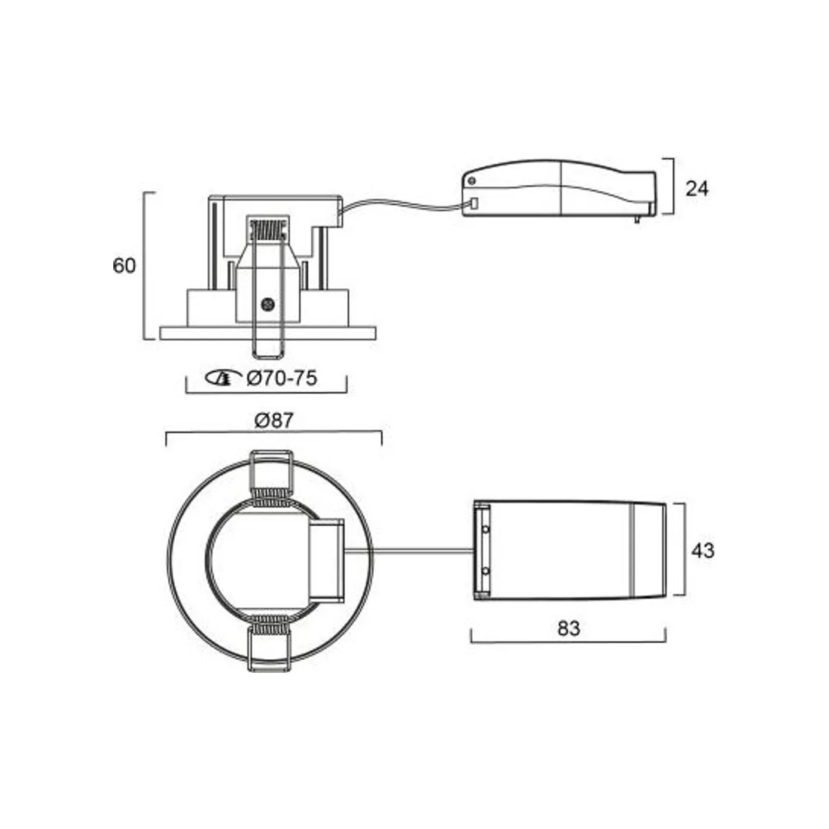 0059830 START SPOT FIRE 540LM 3CCT IP65 WH