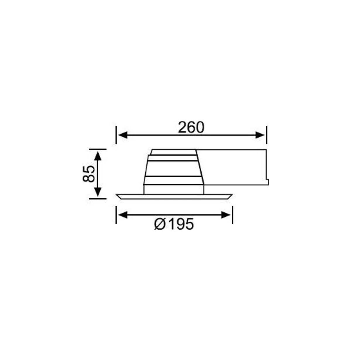 JD556 6 inch Pc Camli Downlight