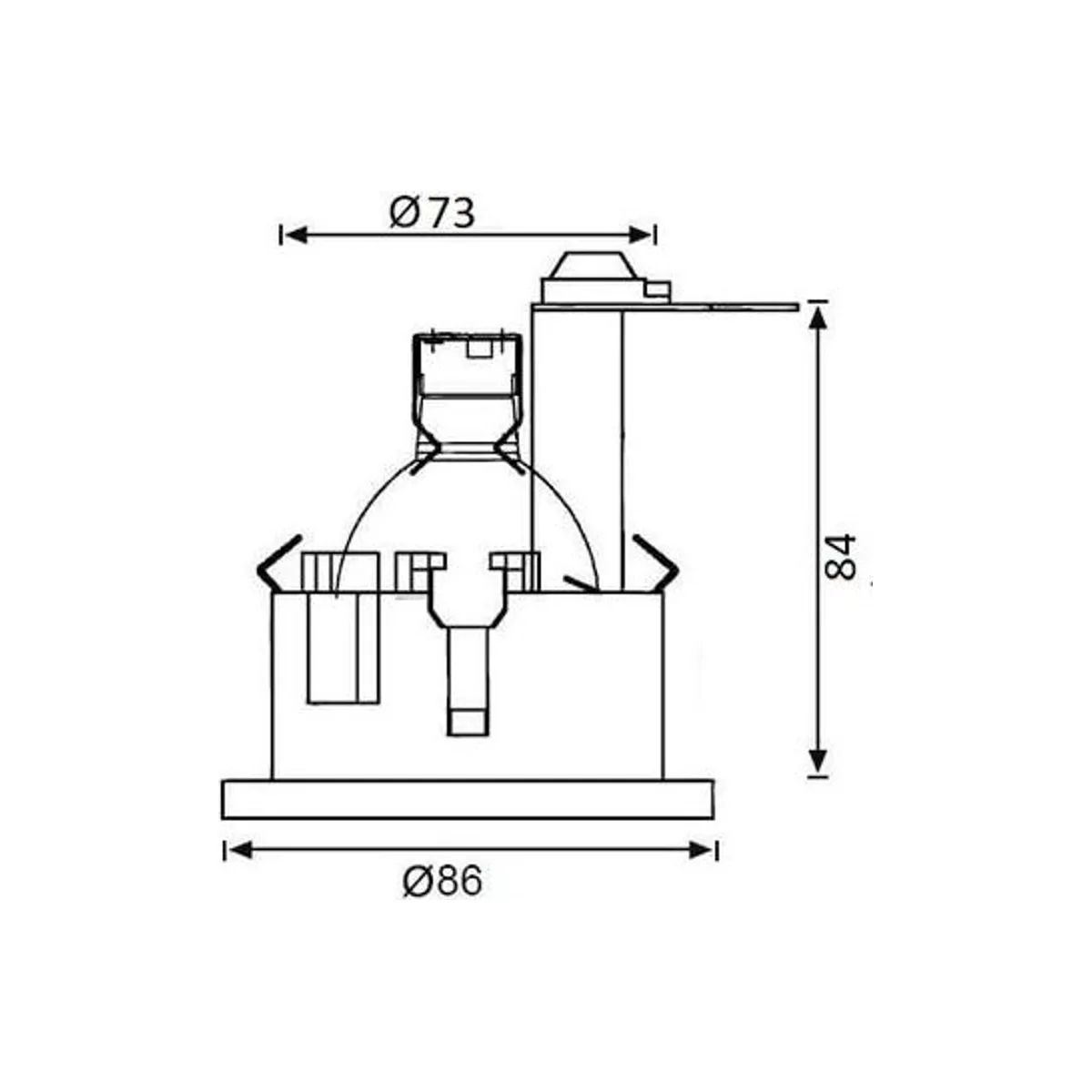 JH680 B Camlı Banyo Spot