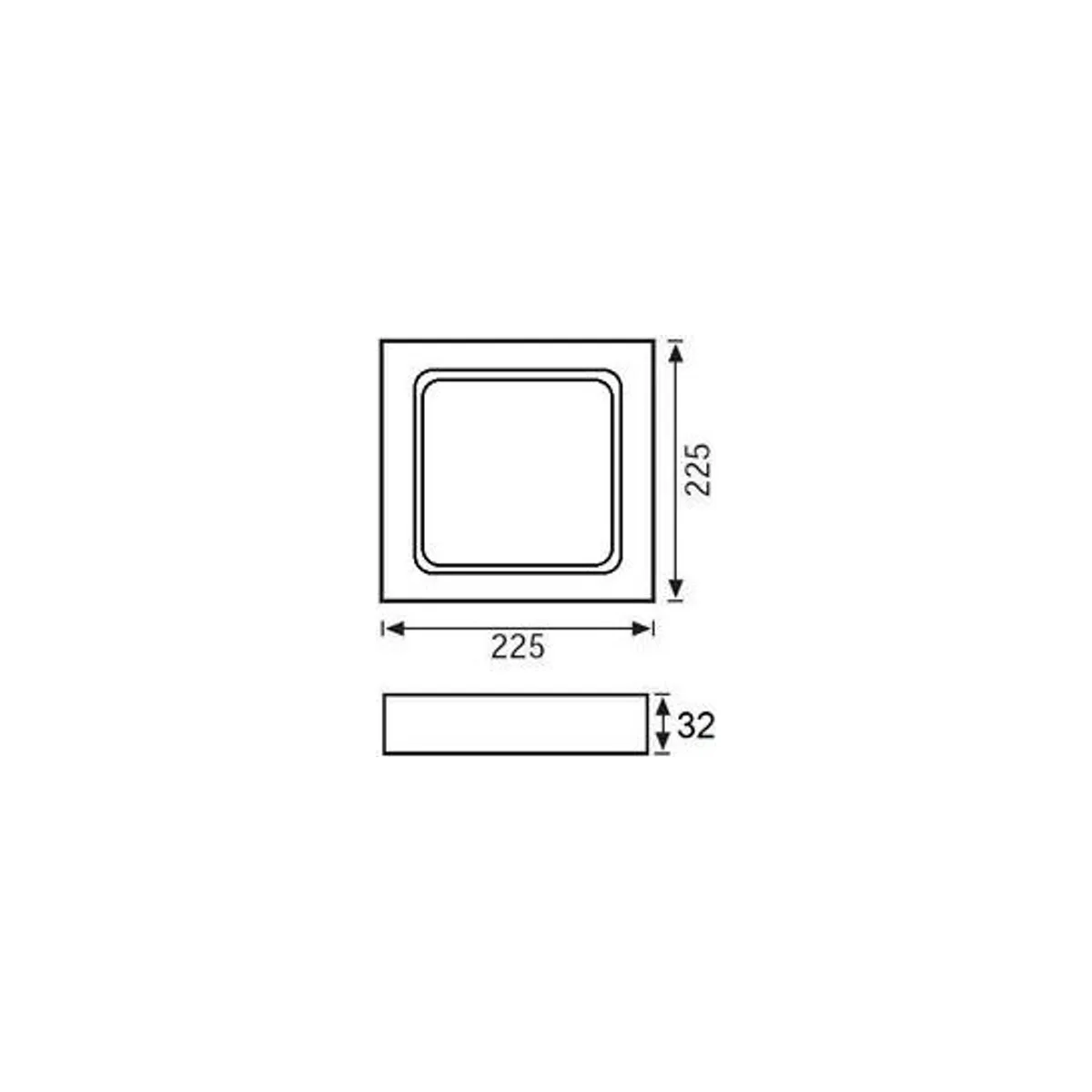 LC445 B 18W Sıva Üstü Kare Panel ECO 6500K - Görsel 2