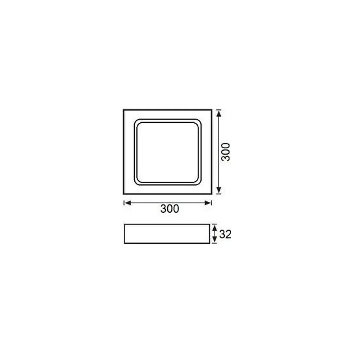 LC446 N 24W Sıva Üstü Kare Panel ECO 4000K - Görsel 2
