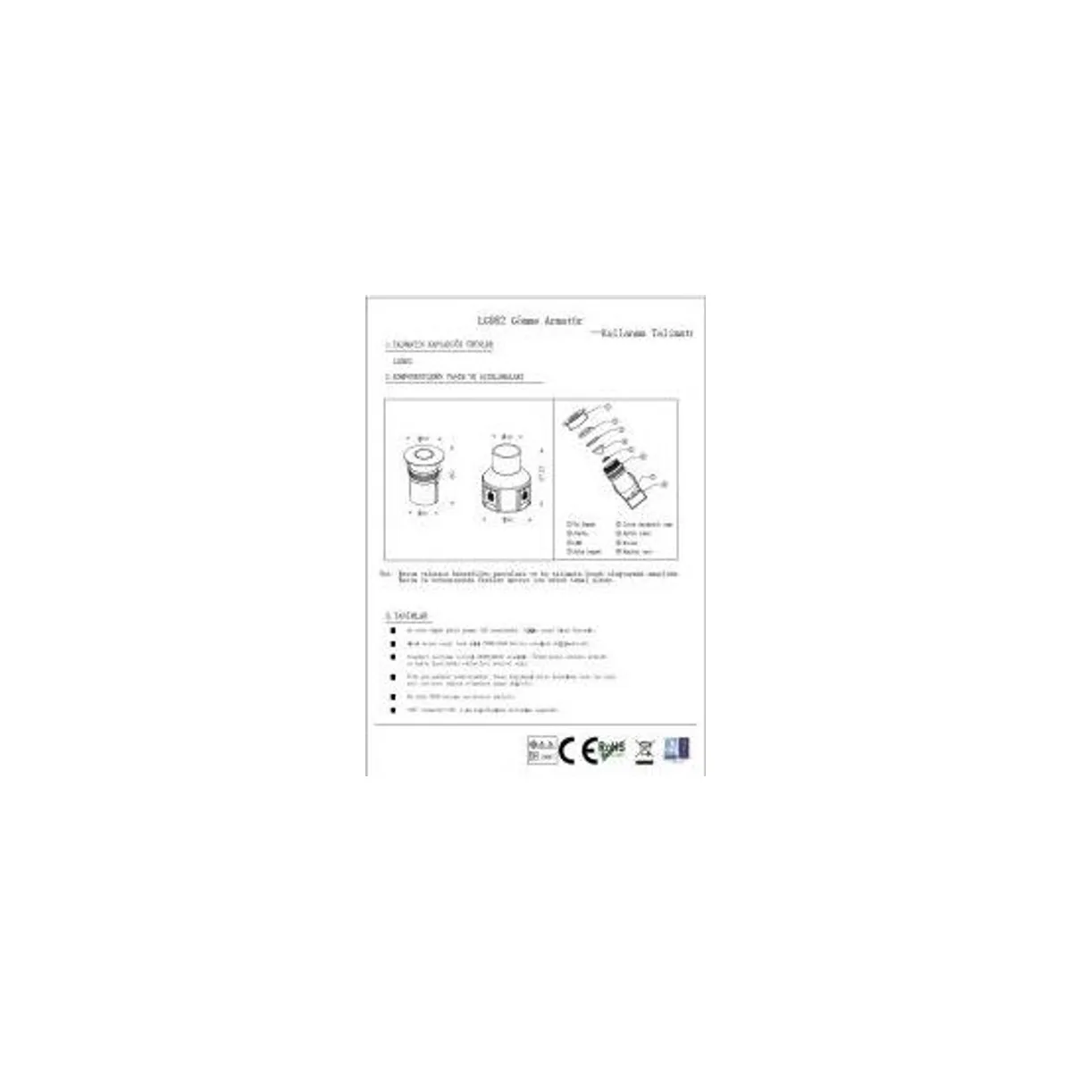 LG982 LED Gömme Bahçe Armatürü (3000K) - Görsel 3